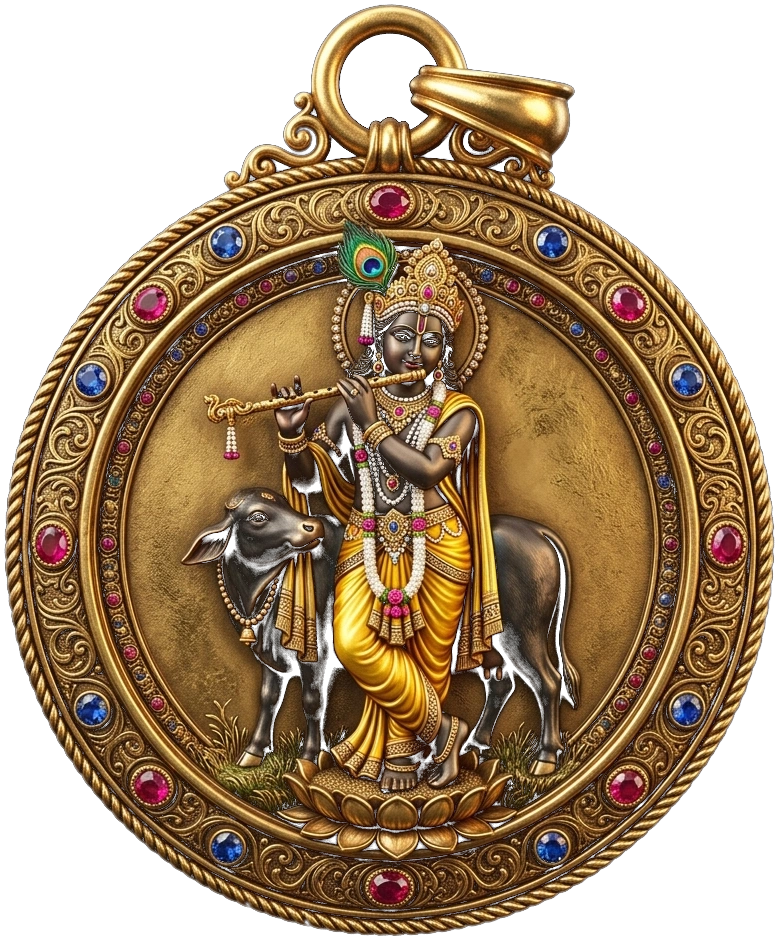 Lord Krishna divine joy and music lucky charm